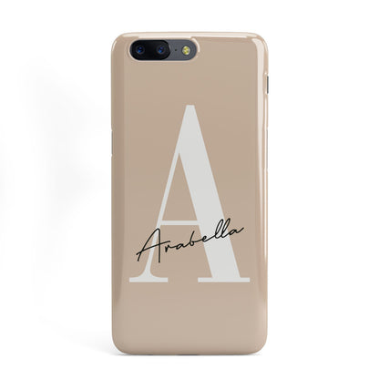 Personalised Nude Colour Initial OnePlus Case