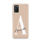 Personalised Nude Colour Initial Samsung A02s Case