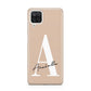 Personalised Nude Colour Initial Samsung A12 Case