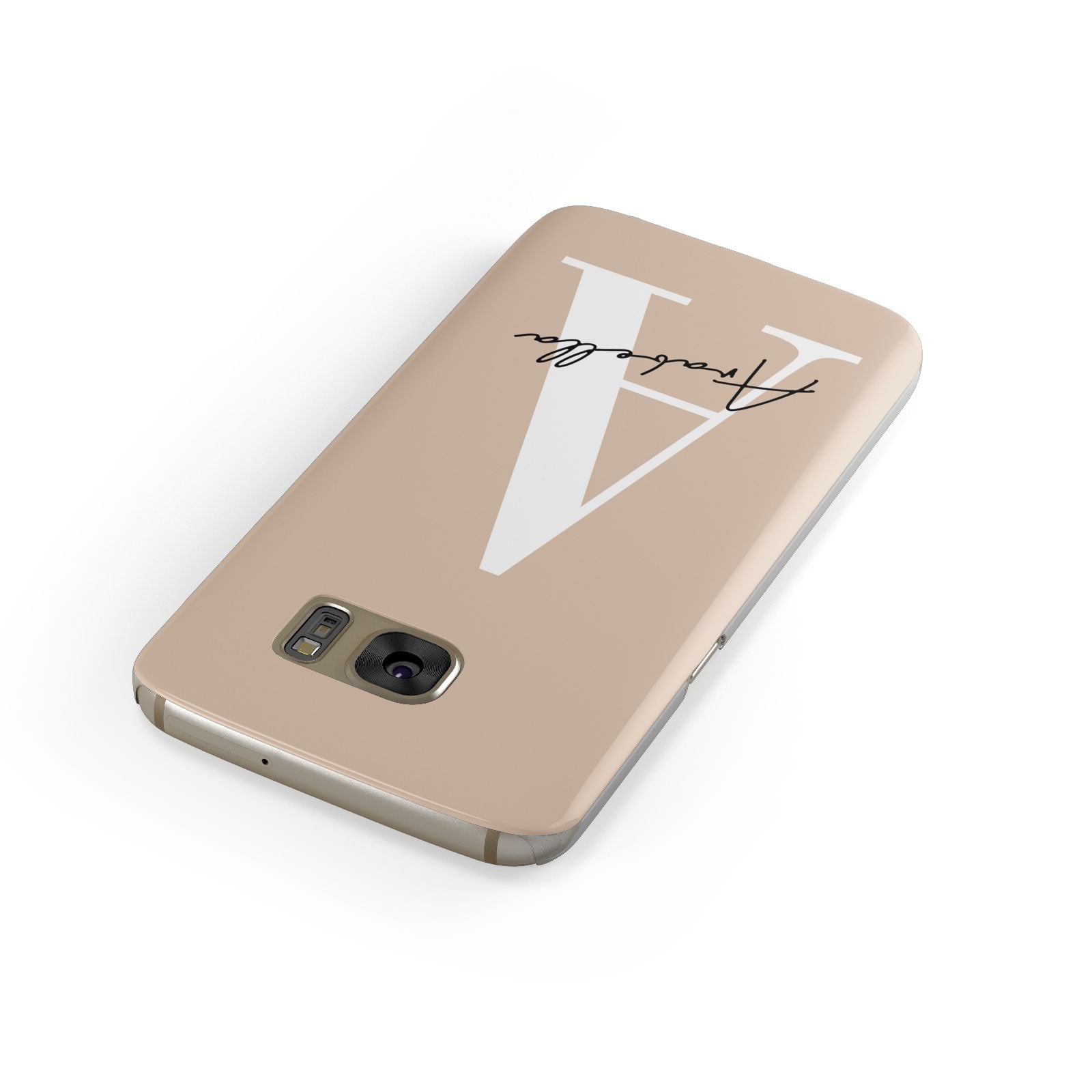 Personalised Nude Colour Initial Samsung Galaxy Case Front Close Up