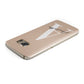 Personalised Nude Colour Initial Samsung Galaxy Case Top Cutout