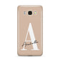 Personalised Nude Colour Initial Samsung Galaxy J7 2016 Case on gold phone