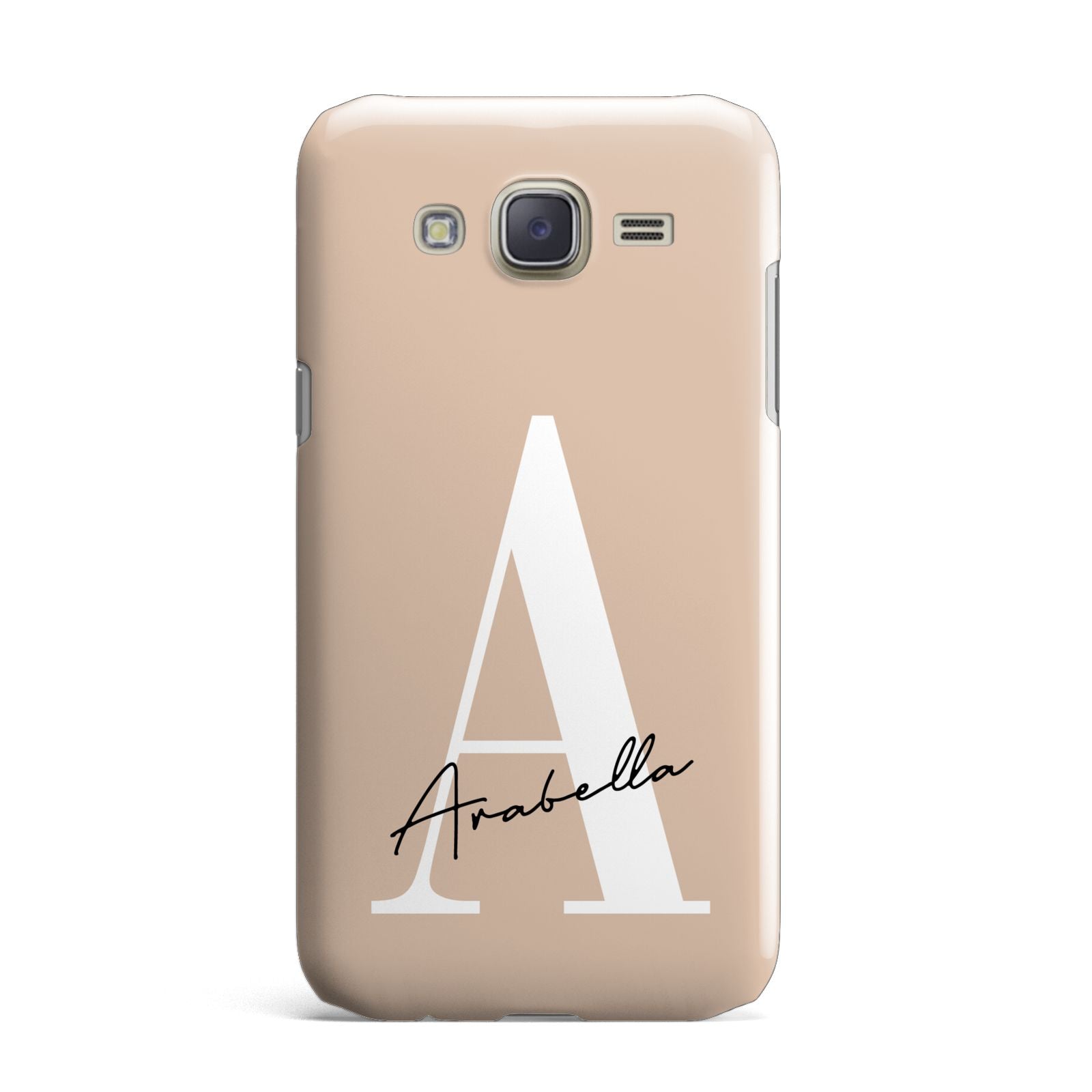Personalised Nude Colour Initial Samsung Galaxy J7 Case