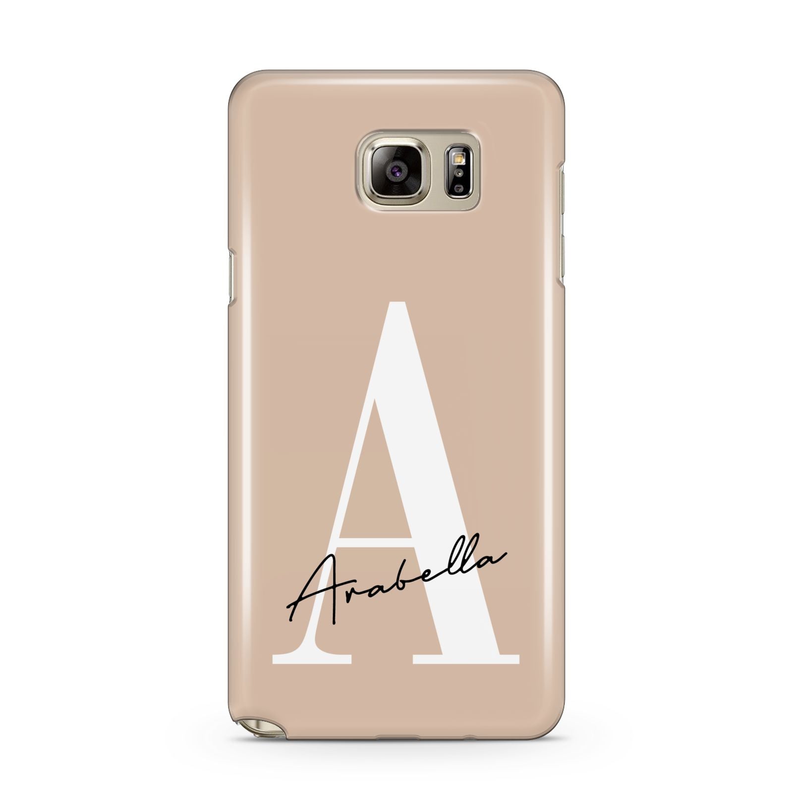 Personalised Nude Colour Initial Samsung Galaxy Note 5 Case
