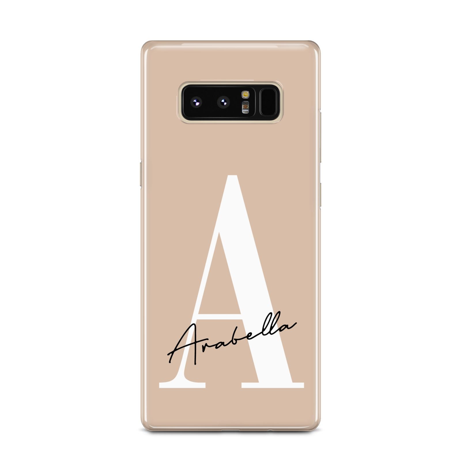 Personalised Nude Colour Initial Samsung Galaxy Note 8 Case