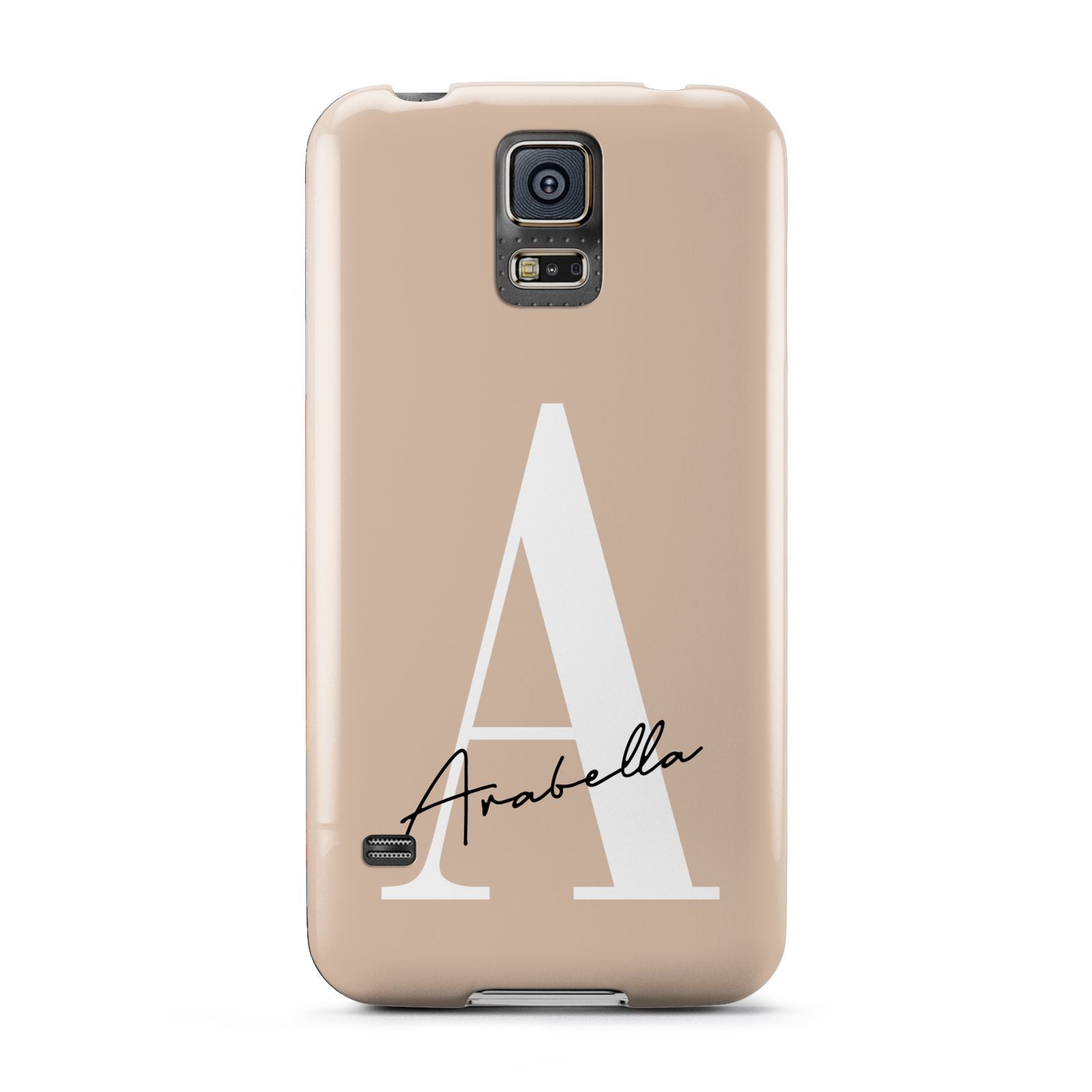 Personalised Nude Colour Initial Samsung Galaxy S5 Case