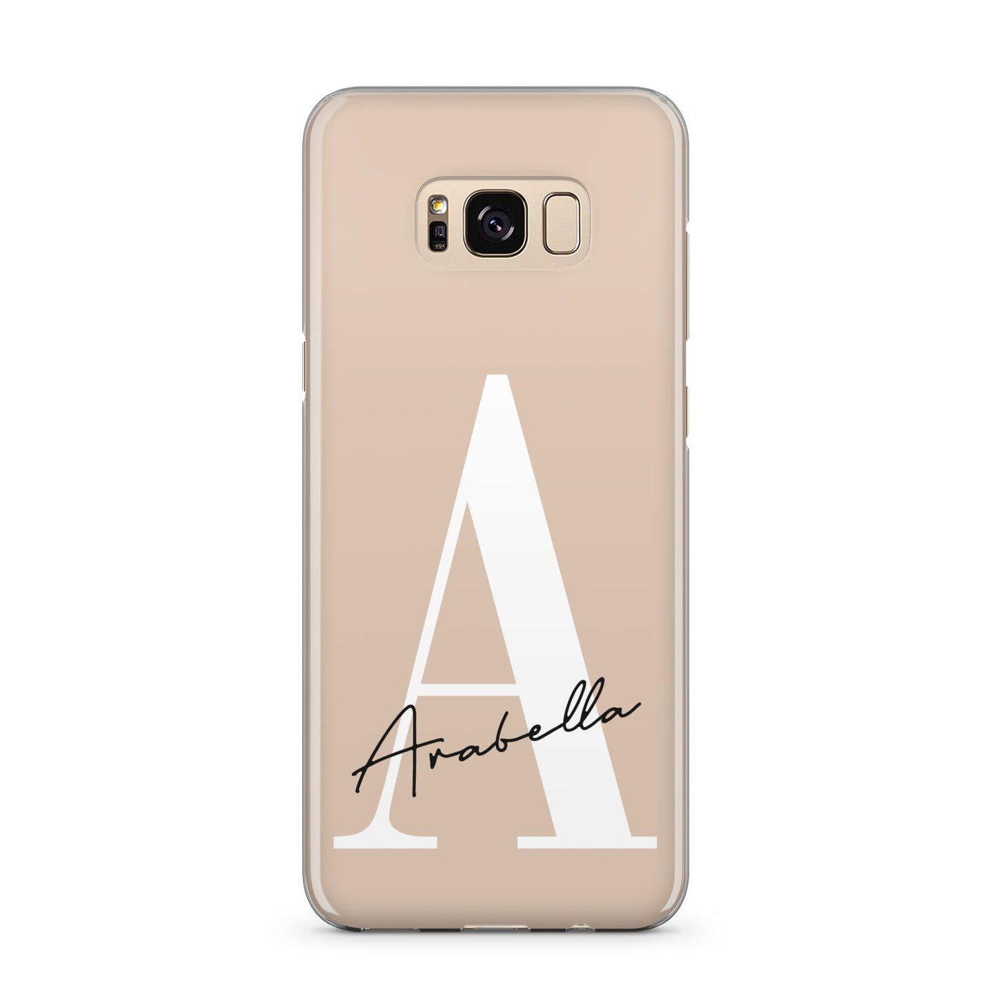 Personalised Nude Colour Initial Samsung Galaxy S8 Plus Case