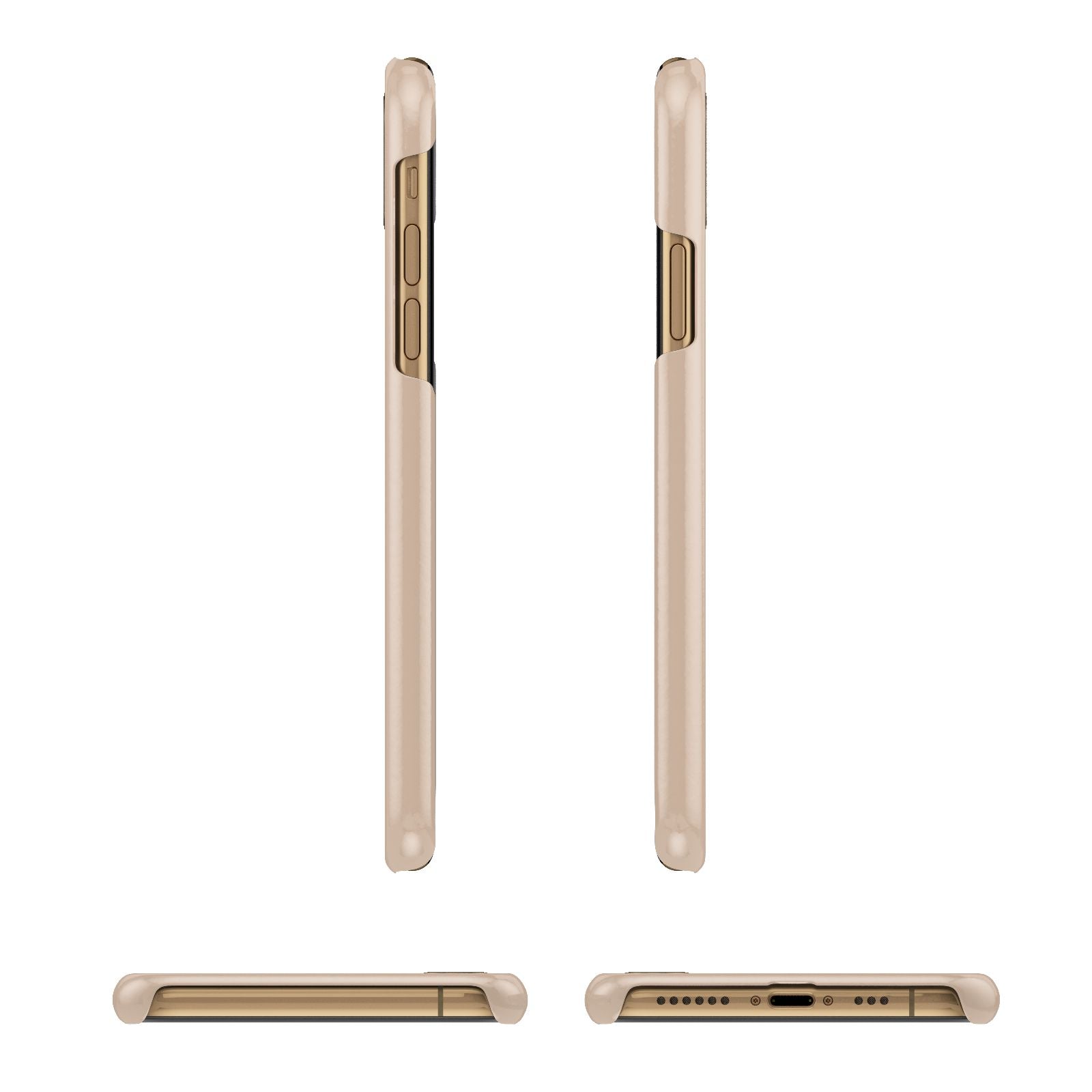 Personalised Nude Colour Initial iPhone 11 3D Snap Case Angle Images