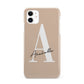 Personalised Nude Colour Initial iPhone 11 3D Snap Case