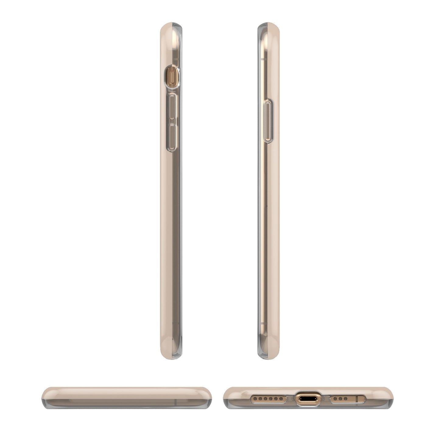 Personalised Nude Colour Initial iPhone 11 3D Tough Case Angle Images