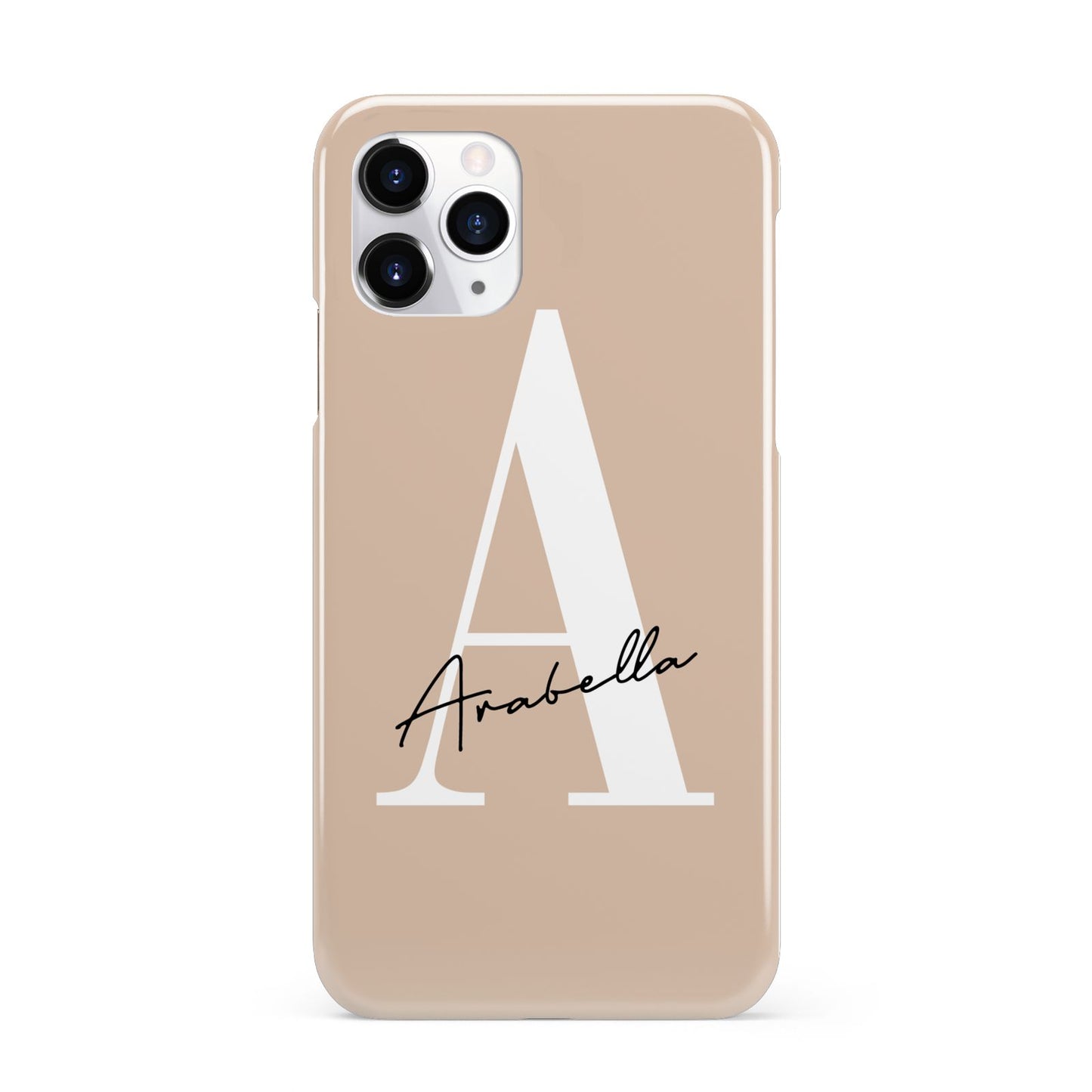 Personalised Nude Colour Initial iPhone 11 Pro 3D Snap Case