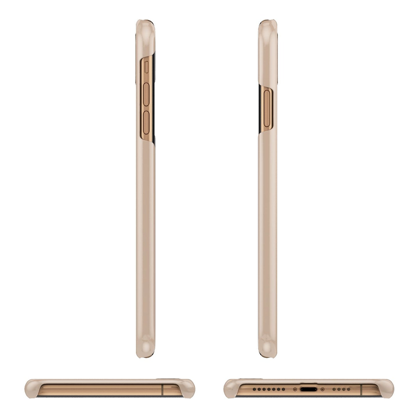 Personalised Nude Colour Initial iPhone 11 Pro Max 3D Snap Case Angle Images