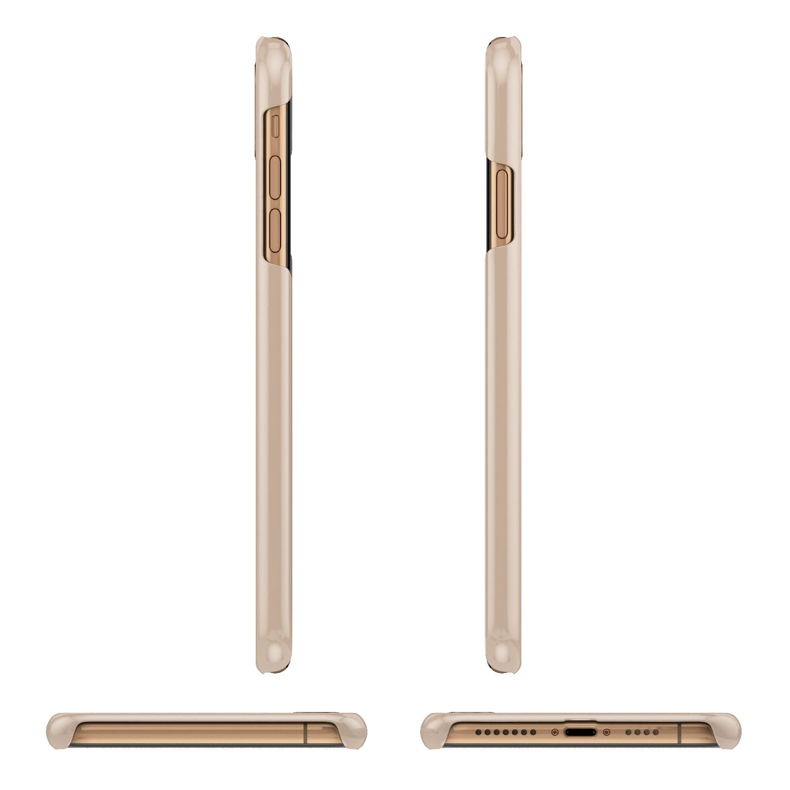 Personalised Nude Colour Initial iPhone 11 Pro Max 3D Snap Case Angle Images