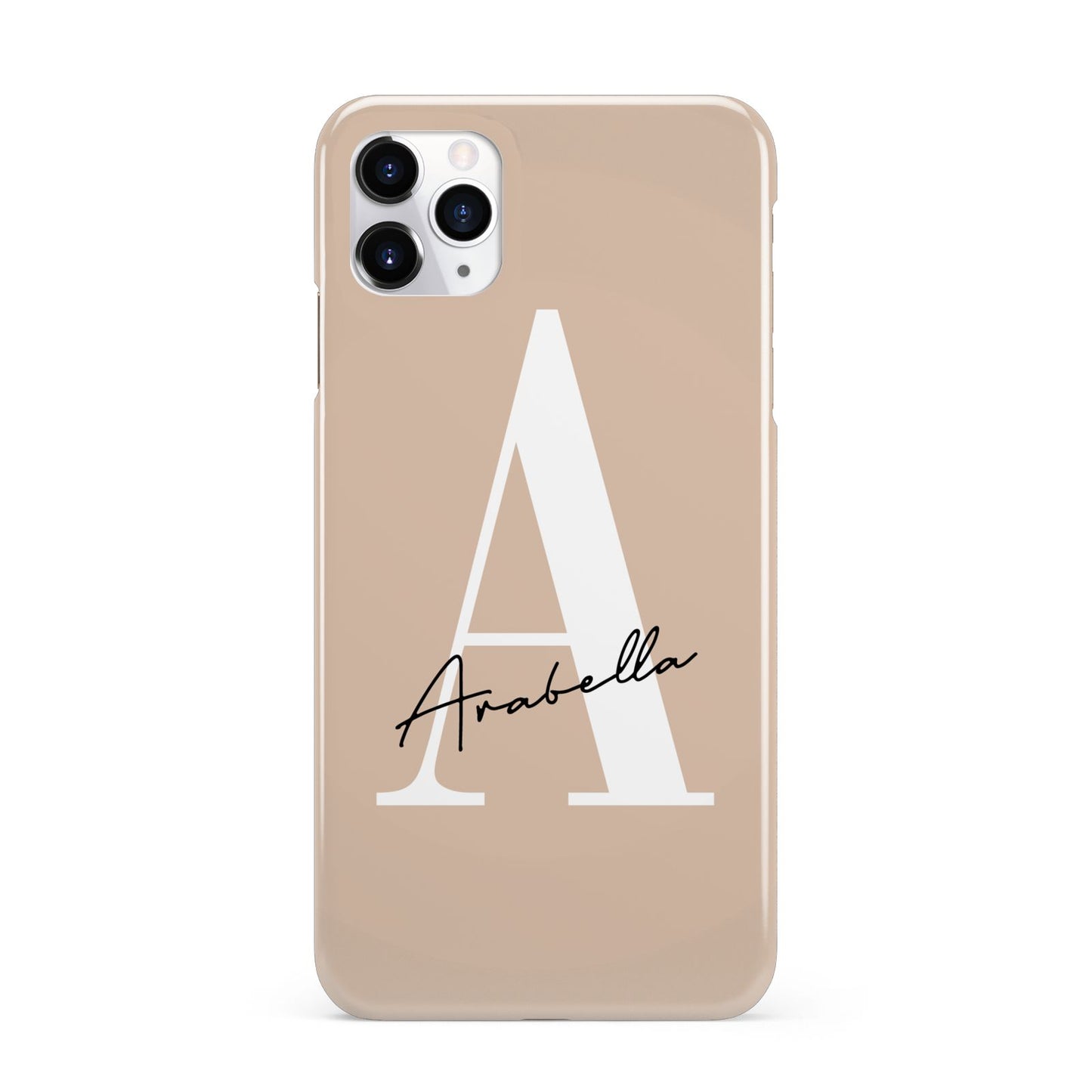 Personalised Nude Colour Initial iPhone 11 Pro Max 3D Snap Case