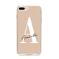Personalised Nude Colour Initial iPhone 8 Plus Bumper Case on Silver iPhone