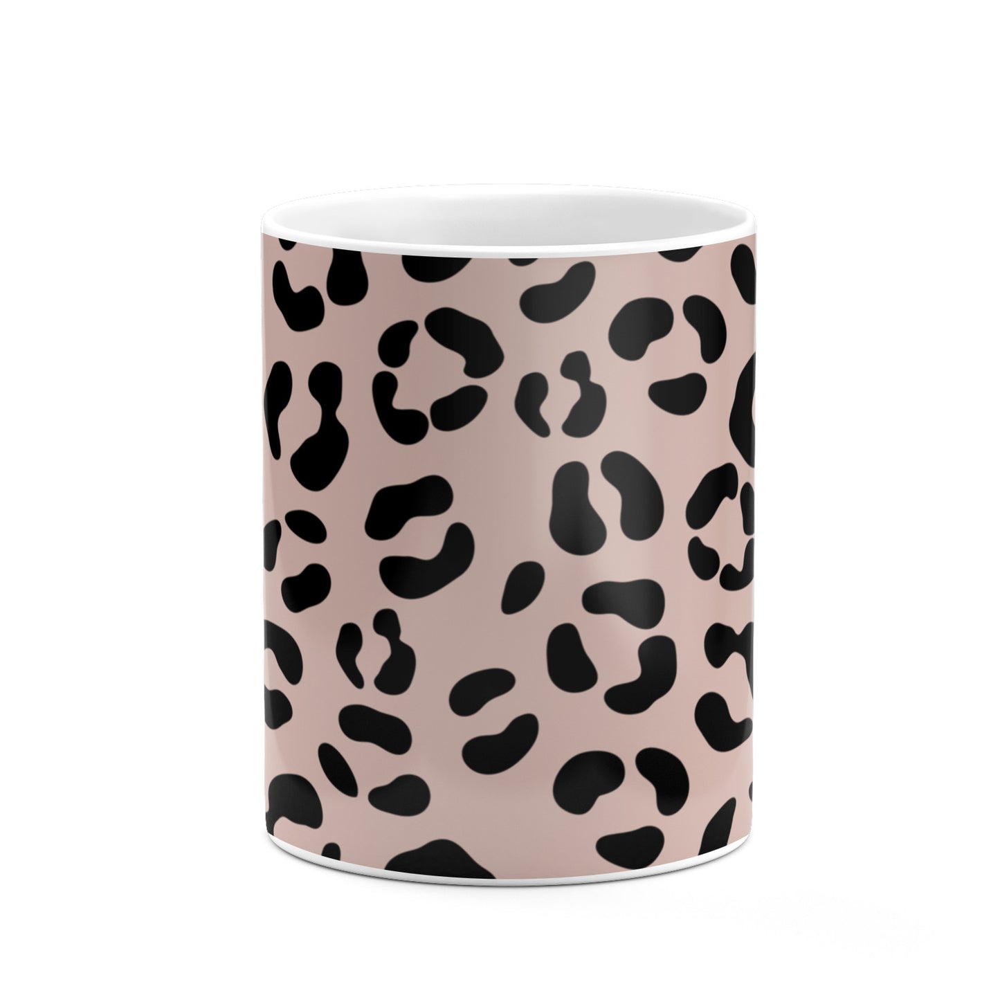 Personalised Nude Colour Leopard Print 10oz Mug Alternative Image 7