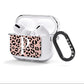 Personalised Nude Colour Leopard Print AirPods Clear Case 3rd Gen Side Image