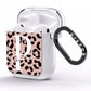 Personalised Nude Colour Leopard Print AirPods Clear Case Side Image