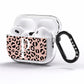 Personalised Nude Colour Leopard Print AirPods Pro Clear Case Side Image