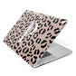 Personalised Nude Colour Leopard Print Apple MacBook Case Side View