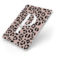 Personalised Nude Colour Leopard Print Apple iPad Case on Silver iPad Side View