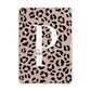 Personalised Nude Colour Leopard Print Apple iPad Gold Case