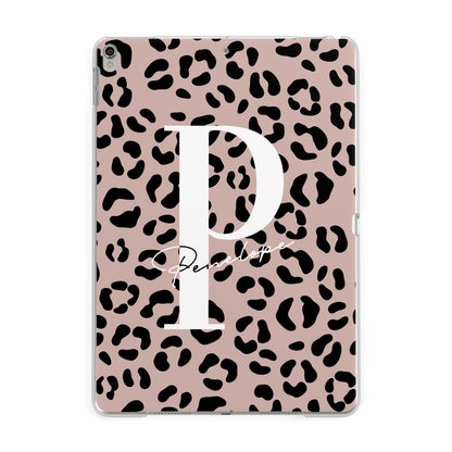 Personalised Nude Colour Leopard Print Apple iPad Silver Case