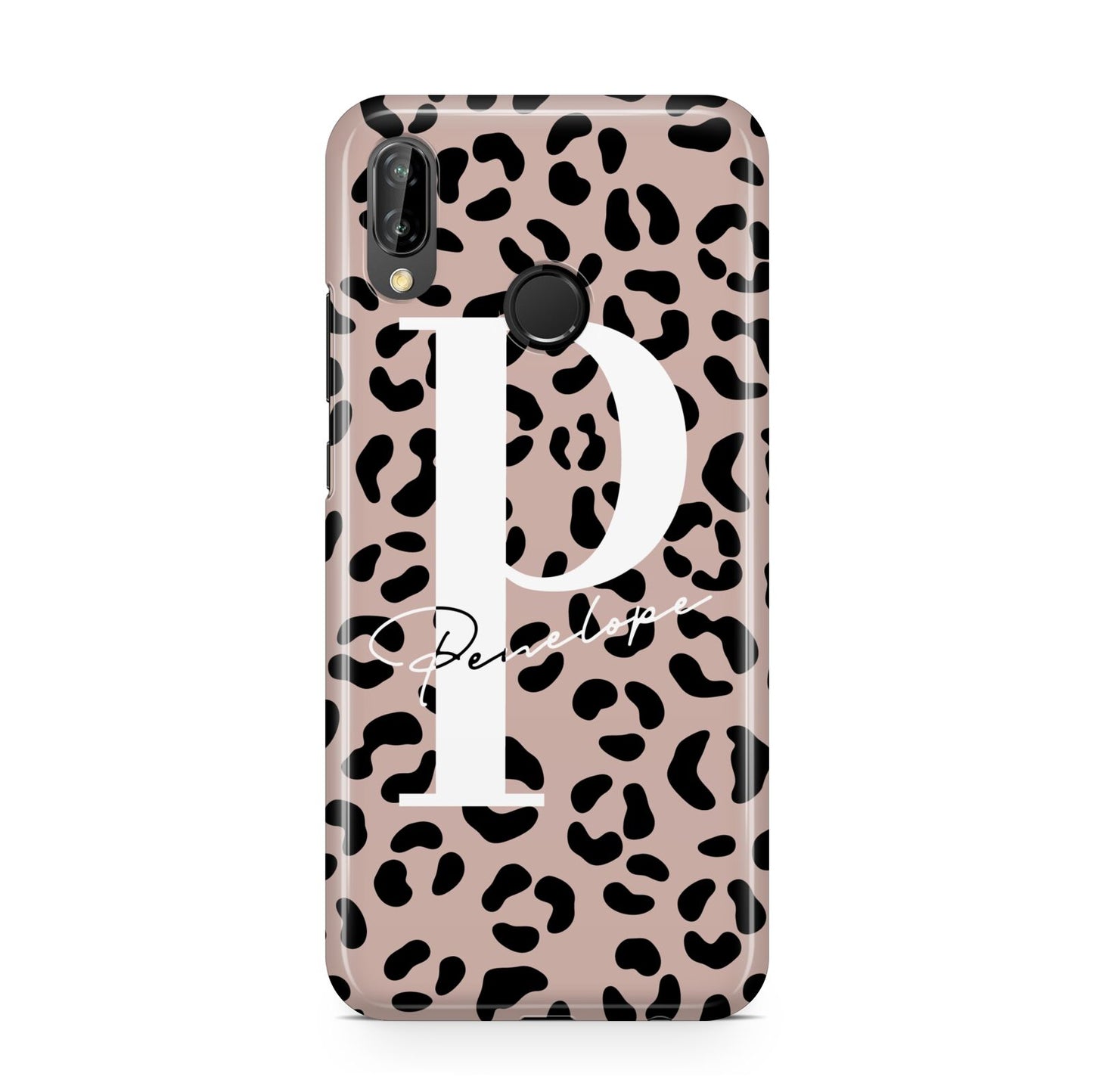 Personalised Nude Colour Leopard Print Huawei P20 Lite Phone Case