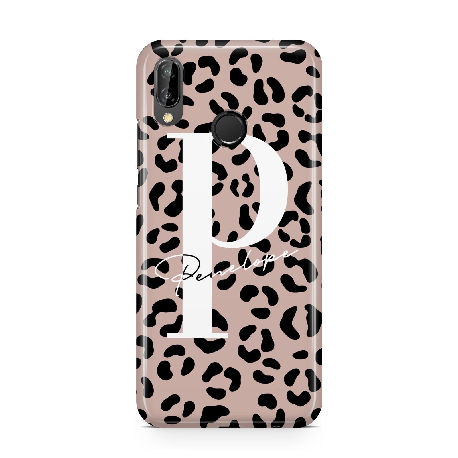 Personalised Nude Colour Leopard Print Huawei P20 Lite Phone Case