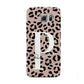 Personalised Nude Colour Leopard Print Samsung Galaxy S6 Case
