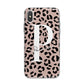Personalised Nude Colour Leopard Print iPhone X Bumper Case on Silver iPhone Alternative Image 1