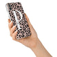 Personalised Nude Colour Leopard Print iPhone X Bumper Case on Silver iPhone Alternative Image 2