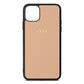 Personalised Nude Pebble Leather iPhone 11 Pro Max Case