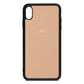 Personalised Nude Pebble Leather iPhone Xs Max Case