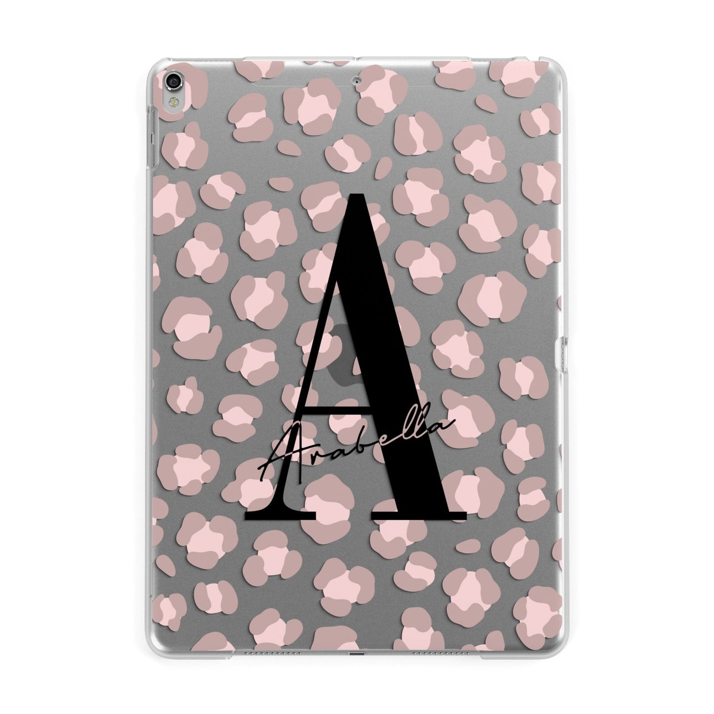 Personalised Nude Pink Leopard Apple iPad Silver Case