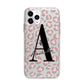 Personalised Nude Pink Leopard Apple iPhone 11 Pro Max in Silver with Bumper Case