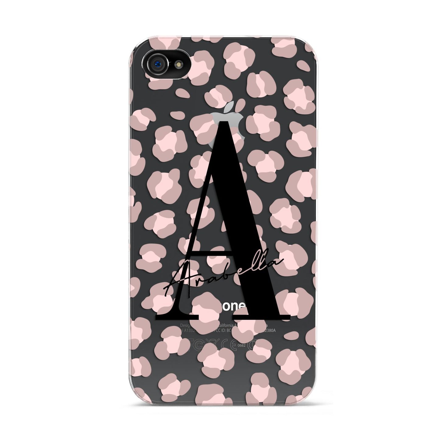 Personalised Nude Pink Leopard Apple iPhone 4s Case