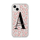 Personalised Nude Pink Leopard iPhone 14 Plus Clear Tough Case Starlight