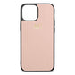 Personalised Nude Saffiano Leather iPhone 13 Mini Case