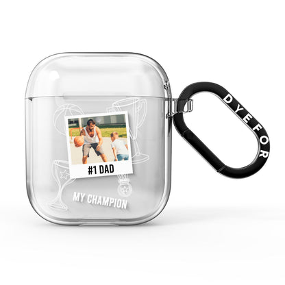 Personalised Number 1 Dad AirPods Clear Case