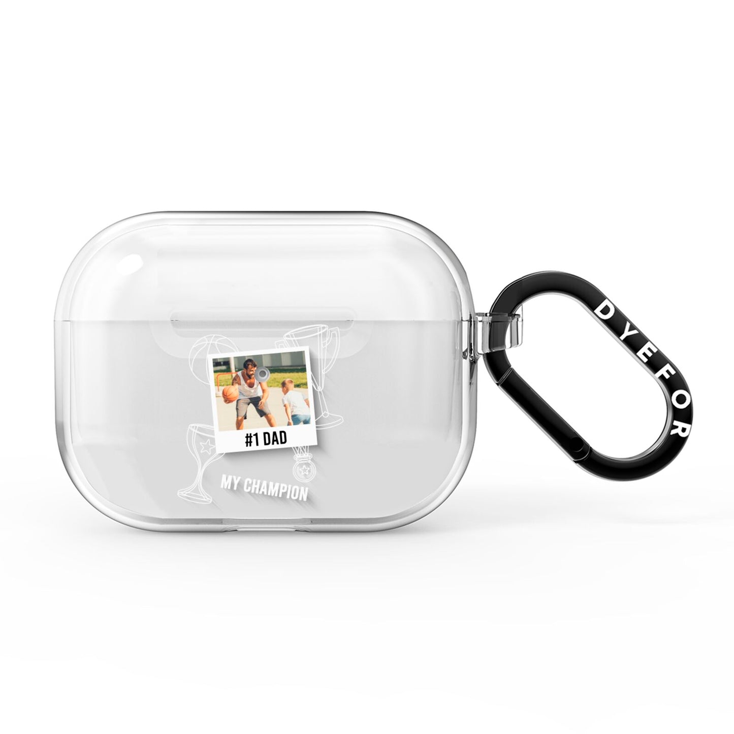 Personalised Number 1 Dad AirPods Pro Clear Case
