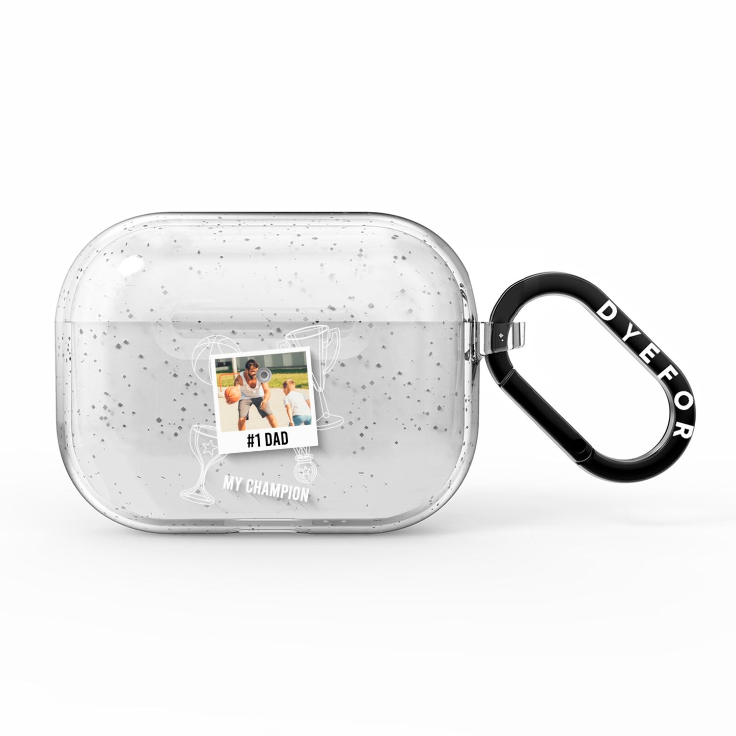 Personalised Number 1 Dad AirPods Pro Glitter Case