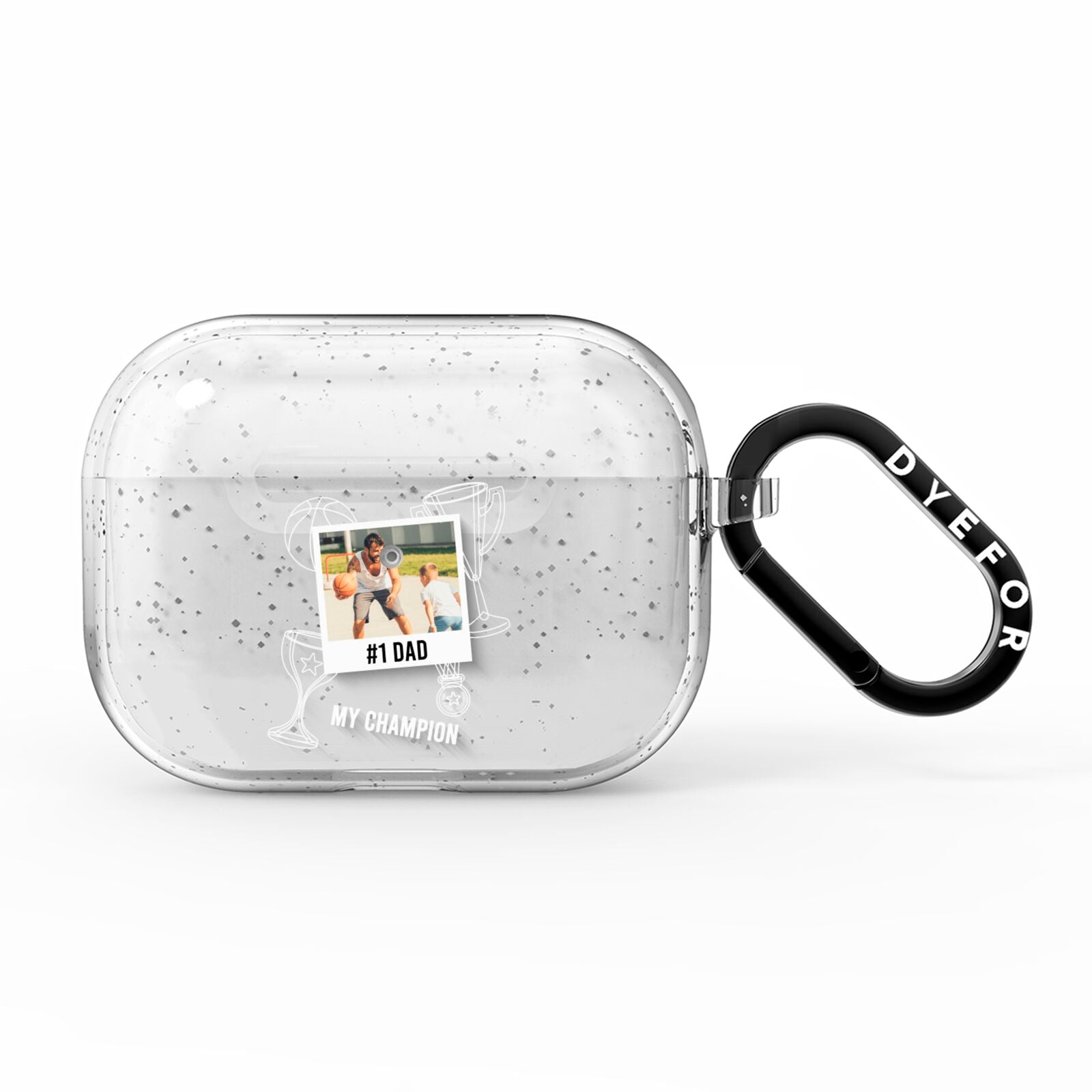 Personalised Number 1 Dad AirPods Pro Glitter Case
