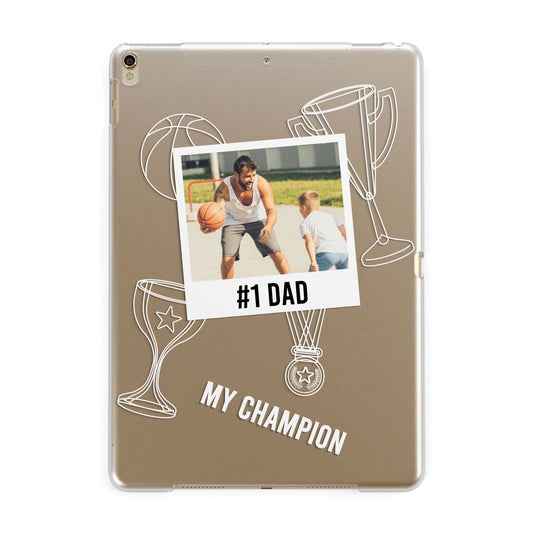 Personalised Number 1 Dad Apple iPad Gold Case