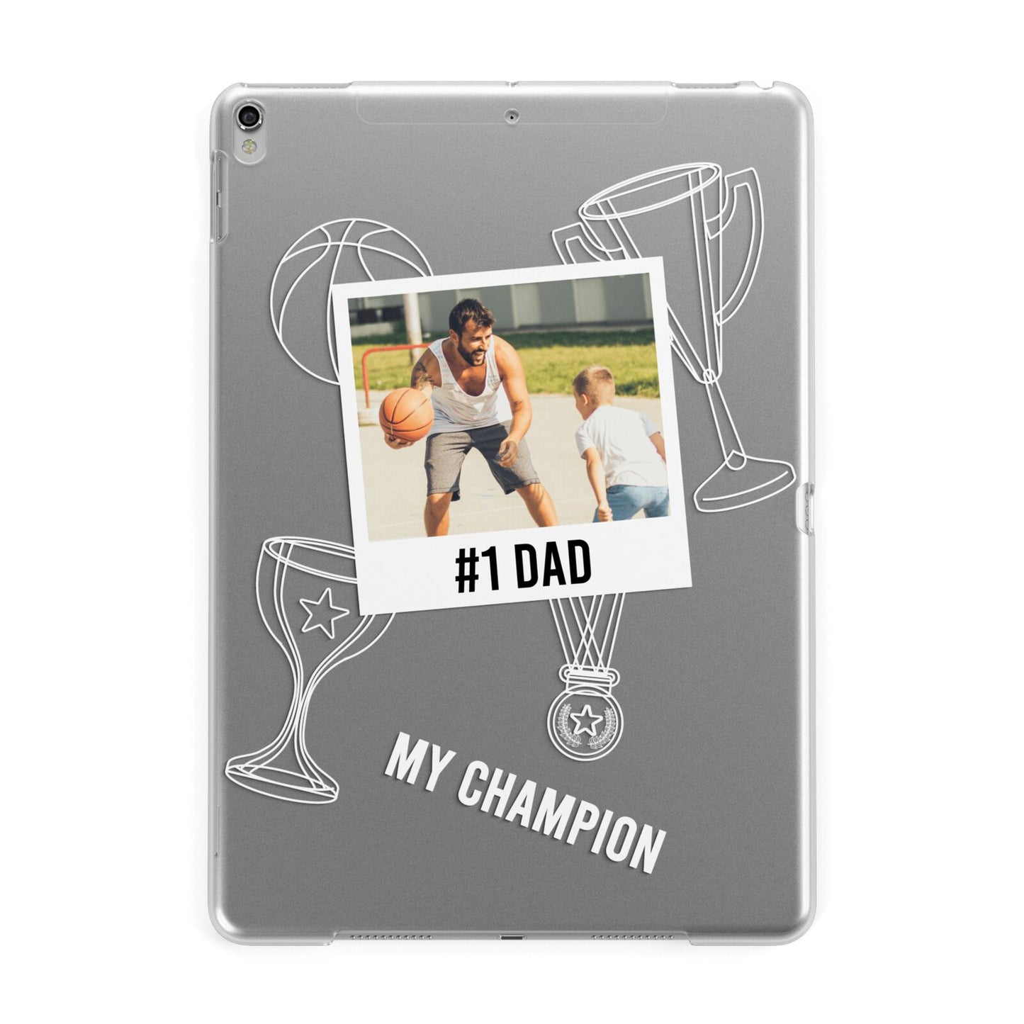 Personalised Number 1 Dad Apple iPad Silver Case