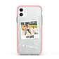 Personalised Number 1 Dad Apple iPhone 11 in White with Pink Impact Case