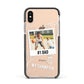 Personalised Number 1 Dad Apple iPhone Xs Impact Case Black Edge on Gold Phone
