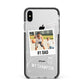 Personalised Number 1 Dad Apple iPhone Xs Max Impact Case Black Edge on Silver Phone
