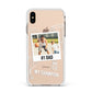 Personalised Number 1 Dad Apple iPhone Xs Max Impact Case White Edge on Gold Phone