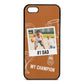 Personalised Number 1 Dad Tan Pebble Leather iPhone 5 Case